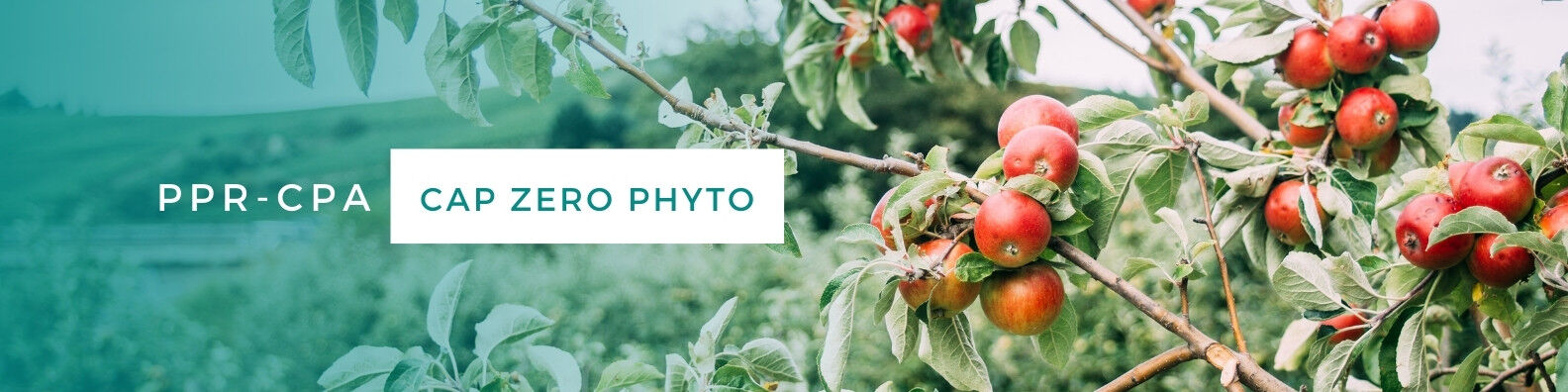 Bannière du projet CAP ZERO PHYTO montrant des pommiers.